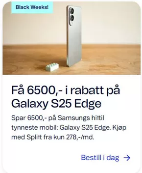 Telenor-katalog i Drammen | Black Weeks! | 2025-11-10T00:00:00.000Z - 2025-11-24T00:00:00.000Z