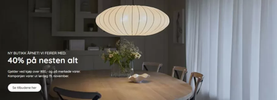 Lampehuset-katalog i Trondheim | 40% på nesten alt! | 2025-11-12T00:00:00.000Z - 2025-11-15T00:00:00.000Z