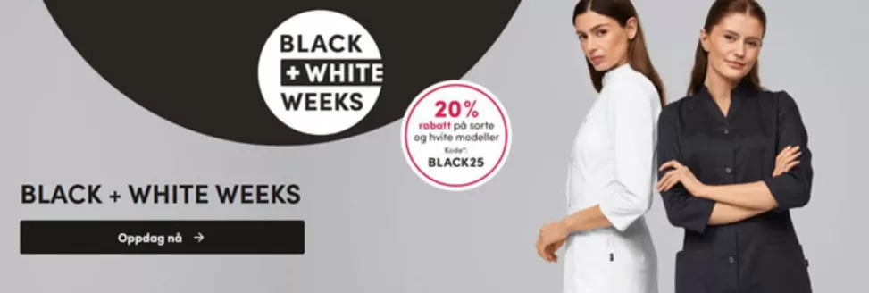 Praxis-katalog i Drammen | Black + white weeks | 2025-11-13T00:00:00.000Z - 2025-12-02T00:00:00.000Z
