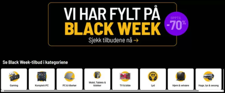 Komplett.no-katalog i Trondheim | Black Week | 2025-11-17T00:00:00.000Z - 2025-12-01T00:00:00.000Z