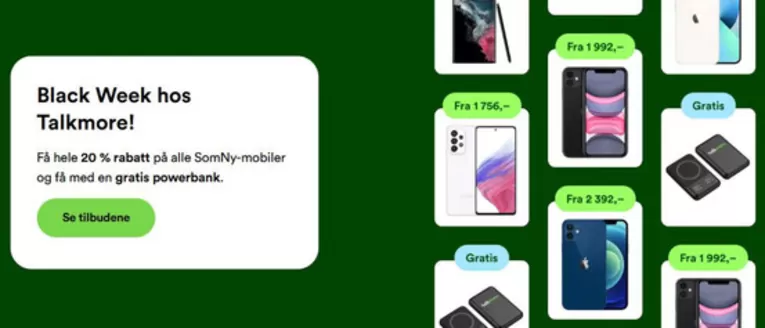 Talkmore-katalog i Oslo | Black Week hos Talkmore! | 2025-11-19T00:00:00.000Z - 2025-12-01T00:00:00.000Z