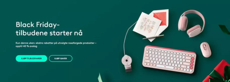 Logitech-katalog i Tiller | Black Friday-tilbudene starter nå | 2025-11-25T00:00:00.000Z - 2025-11-30T00:00:00.000Z
