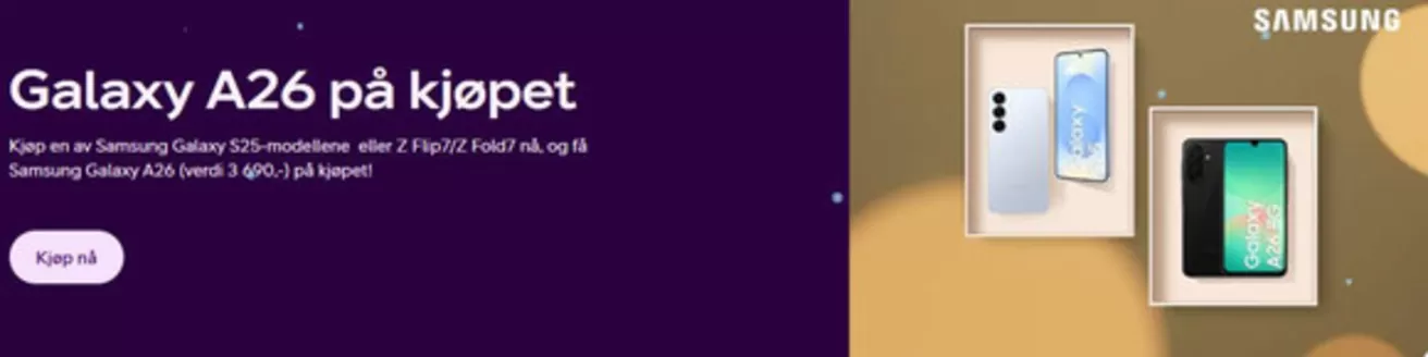 Telia-katalog i Farsund | Galaxy A26 på kjøpet | 2025-12-02T00:00:00.000Z - 2025-12-16T00:00:00.000Z