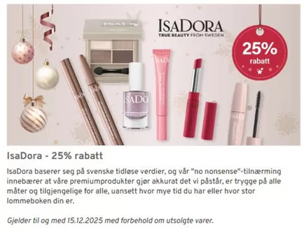 Shopping4net-katalog i Oslo | IsaDora - 25% rabatt | 2025-12-02T00:00:00.000Z - 2025-12-15T00:00:00.000Z