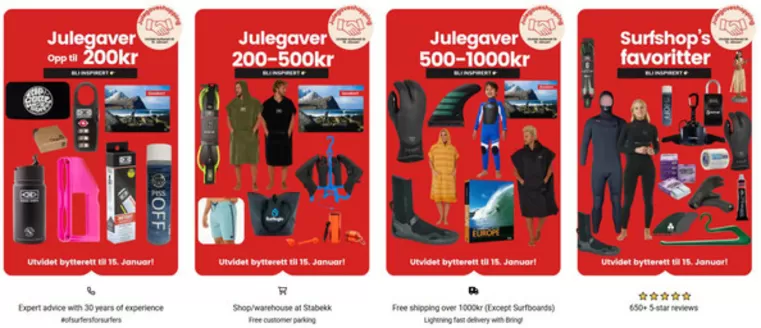 Surfshop-katalog i Hemsedal | Julegaver | 2025-12-02T00:00:00.000Z - 2026-01-15T00:00:00.000Z