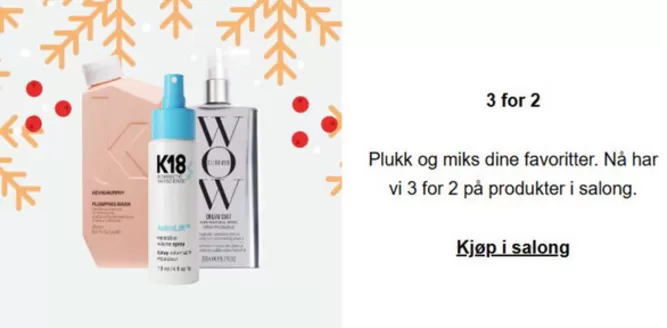 Nikita Hair-katalog i Elverum | 3 for 2 | 2025-12-09T00:00:00.000Z - 2025-12-23T00:00:00.000Z