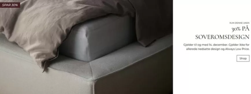 Bolia-katalog i Drammen | 30% på soveromsdesign | 2025-12-09T00:00:00.000Z - 2025-12-14T00:00:00.000Z