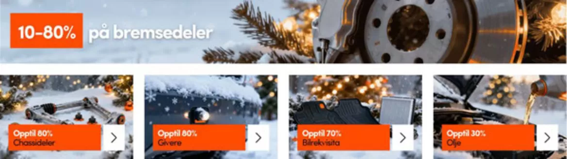 Skruvat-katalog i Bryne | 10-80% på bremsedeler | 2025-12-17T00:00:00.000Z - 2025-12-31T00:00:00.000Z