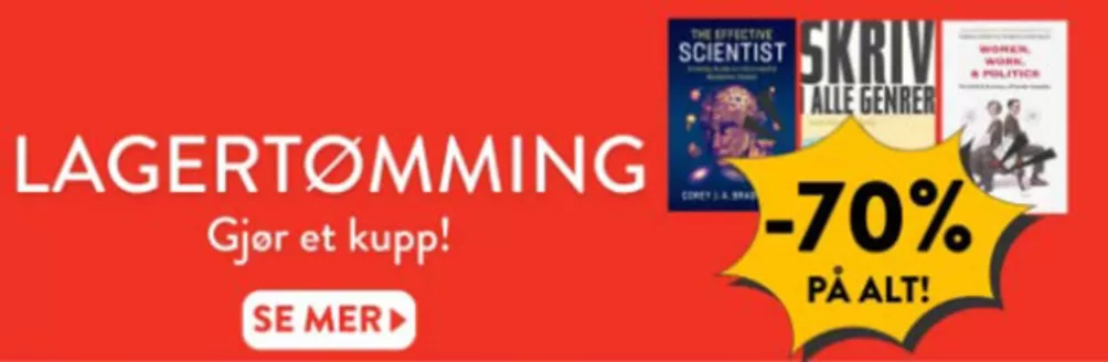 Akademika-katalog i Vestby | -70% på alt! | 2025-12-17T00:00:00.000Z - 2025-12-31T00:00:00.000Z