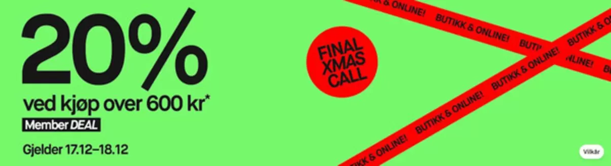 Kicks-katalog i Hof | 20% | 2025-12-17T00:00:00.000Z - 2025-12-18T00:00:00.000Z