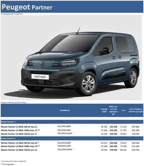 Peugeot-katalog i Molde | Last ned prisliste for Peugeot Partner | 2024-09-24T00:00:00.000Z - 2025-09-24T00:00:00.000Z