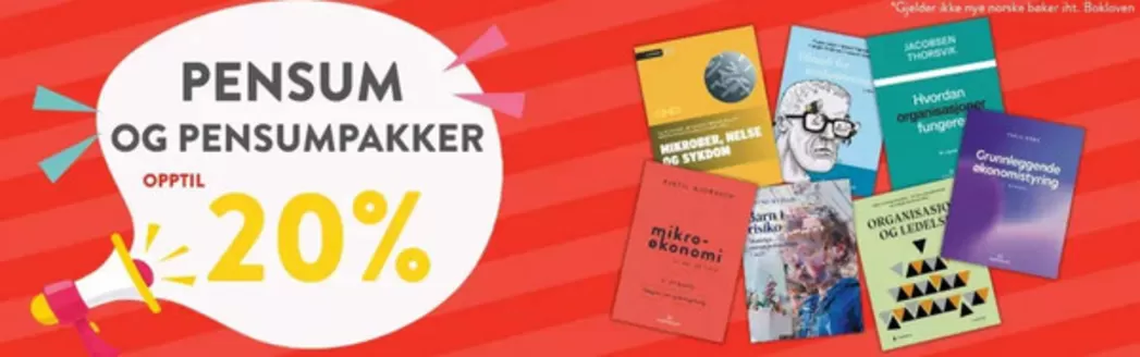 Akademika-katalog | PENSUM OG PENSUMPAKKER OPPTIL 20% | 2026-01-07T00:00:00.000Z - 2026-01-18T00:00:00.000Z