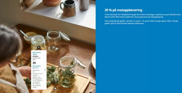 IKEA-katalog | 20 % på matoppbevaring | 2026-01-13T00:00:00.000Z - 2026-01-25T00:00:00.000Z