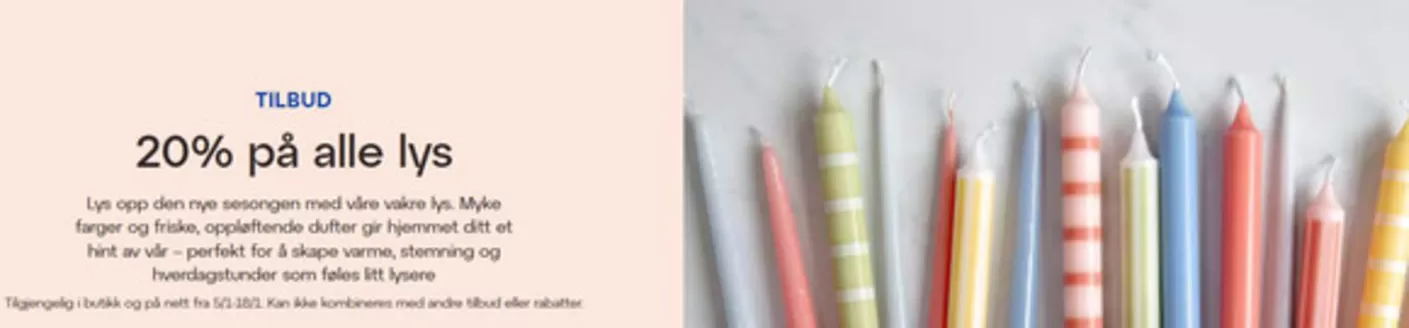 Lagerhaus-katalog | 20% på alle lys | 2026-01-13T00:00:00.000Z - 2026-01-18T00:00:00.000Z