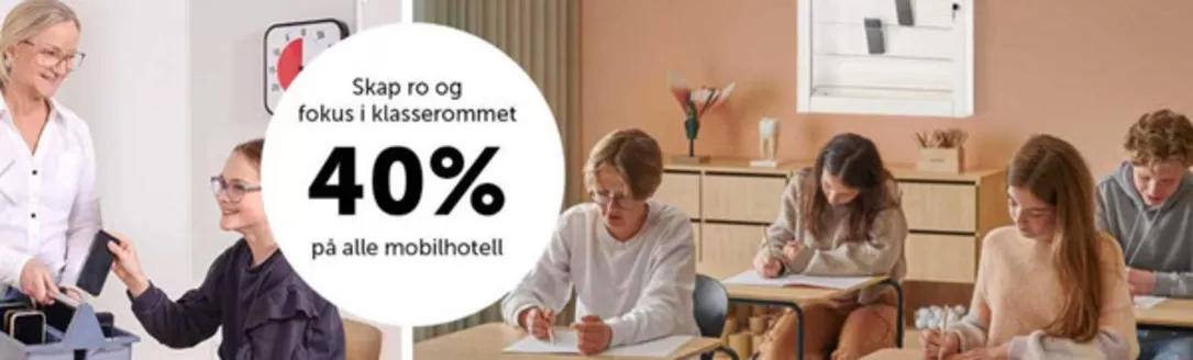 Lekolar-katalog i Skien | 40% på alle mobilhotell | 2026-01-19T00:00:00.000Z - 2026-01-25T00:00:00.000Z