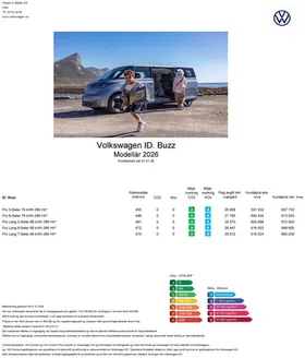 Volkswagen-katalog | Prisliste ID. Buzz | 2026-01-20T00:00:00.000Z - 2026-06-30T00:00:00.000Z