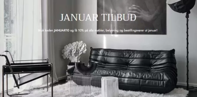 Milla Boutique-katalog i Mandal | Bruk koden JANUAR10 og få 10% på alle møbler | 2026-01-22T00:00:00.000Z - 2026-01-31T00:00:00.000Z