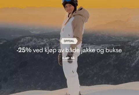 Bergans-katalog i Tønsberg | -25% ved kjøp av både jakke og bukse | 2026-01-22T00:00:00.000Z - 2026-01-31T00:00:00.000Z