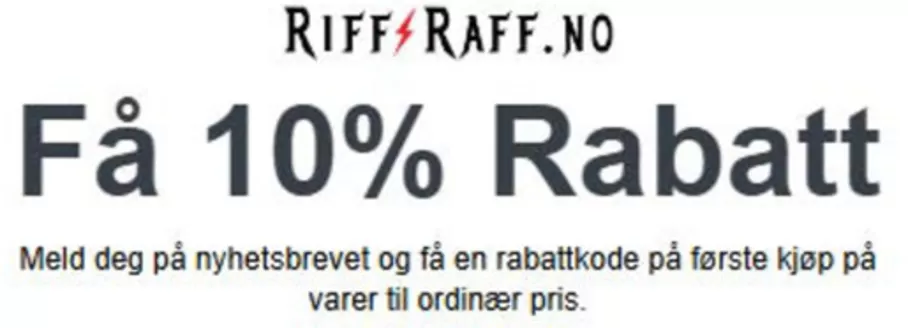 Riff Raff-katalog i Sandnes | 10% Rabatt | 2026-01-23T00:00:00.000Z - 2026-01-31T00:00:00.000Z