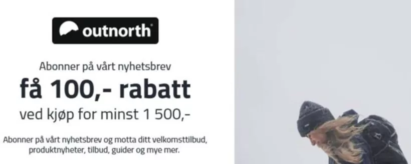 Outnorth-katalog i Namsos | Få 100,- rabatt ved kjøp for minst 1 500,- | 2026-01-23T00:00:00.000Z - 2026-01-31T00:00:00.000Z