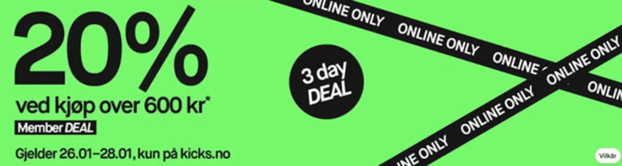 Kicks-katalog i Førde | 20% Rabatt ved kjøp over 600 kr | 2026-01-26T00:00:00.000Z - 2026-01-28T00:00:00.000Z
