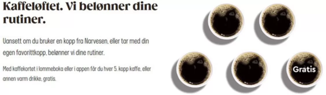 Narvesen-katalog i Mjøndalen | Hver 5. kopp gratis | 2026-01-27T00:00:00.000Z - 2026-02-03T00:00:00.000Z