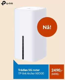 Kjell & Company-katalog i Billingstad | TP-Link Archer NX500[ 2490,- | 2026-02-04T00:00:00.000Z - 2026-02-22T00:00:00.000Z