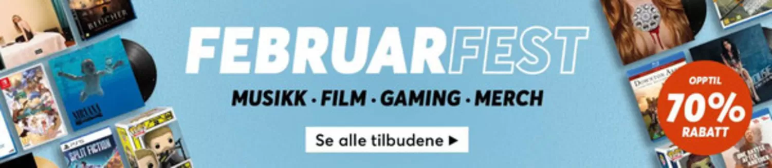 Platekompaniet-katalog i Billingstad | Februarfest Opptil 70% Rabatt | 2026-02-04T00:00:00.000Z - 2026-02-15T00:00:00.000Z