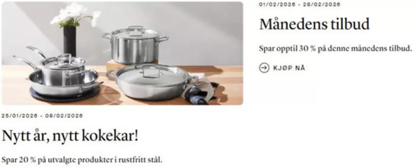 Le Creuset-katalog i Bremnes | Tilbud | 2026-02-05T00:00:00.000Z - 2026-02-28T00:00:00.000Z