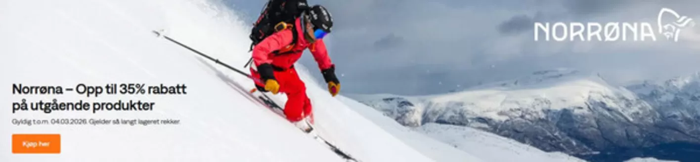 Outnorth-katalog | Norrøna - Opp til 35% rabatt på utgående produkter | 2026-02-13T00:00:00.000Z - 2026-03-04T00:00:00.000Z