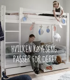 Mimmis-katalog i Tønsberg | Akkurat NÅ har vi 20-25% rabatt på ALLE køyesenger fra Hoppekids | 2026-02-16T00:00:00.000Z - 2026-02-22T00:00:00.000Z