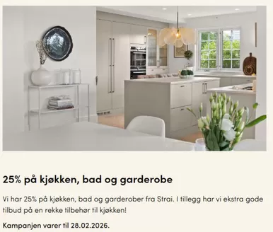 Snekker'n-katalog i Ål | 25% på kjøkken, bad og garderobe | 2026-02-16T00:00:00.000Z - 2026-02-28T00:00:00.000Z