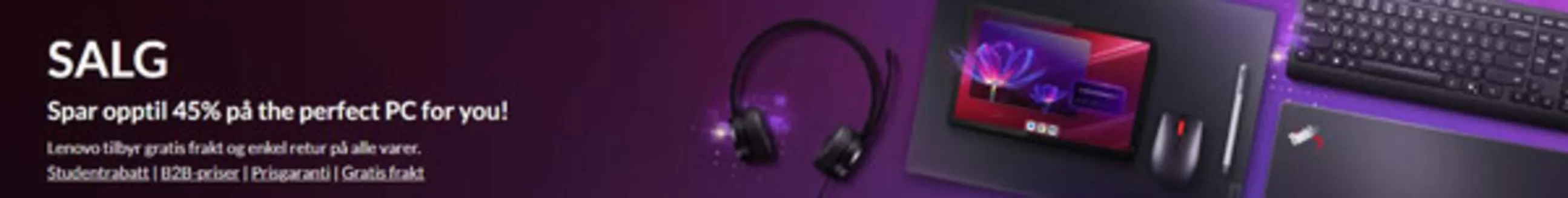 Lenovo-katalog i Bergen | Spar opptil 45% | 2026-02-18T00:00:00.000Z - 2026-02-25T00:00:00.000Z