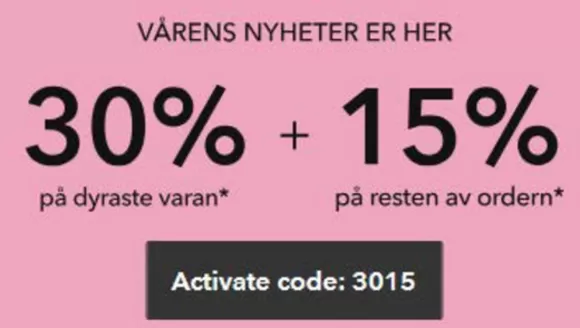 La Redoute-katalog i Strømmen | % rabatt på dyreste vare+ 15% rabatt på resten av ordern Gjelder på ordinære priser ved kjøp av 2 eller flere varer for totalt 699 NOK eller mer t.o.m. 24.2. Code '3015' | 2026-02-20T00:00:00.000Z - 2026-02-24T00:00:00.000Z