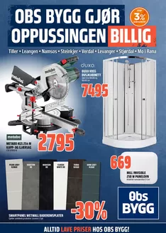 Obs Bygg-katalog | Flotte rabatter på utvalgte produkter | 2026-02-22T00:00:00.000Z - 2026-03-08T00:00:00.000Z