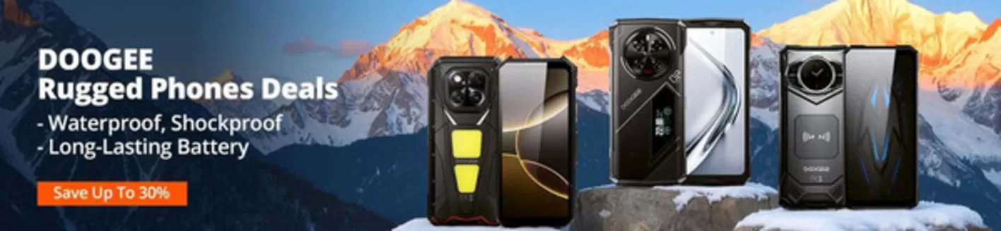 Banggood-katalog i Skulestadmo | DOOGEE Rugget Phones Deals. Save up to 30% | 2026-02-24T00:00:00.000Z - 2026-03-01T00:00:00.000Z