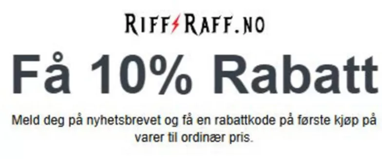 Riff Raff-katalog i Sarpsborg | Få 10% Rabatt | 2026-02-25T00:00:00.000Z - 2026-03-08T00:00:00.000Z