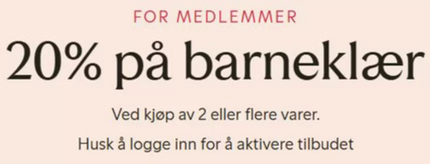 Lindex-katalog i Sandnes | 20% på barneklær Ved kjøp av 2 eller flere varer. Husk å logge inn for å aktivere tilbudet | 2026-02-27T00:00:00.000Z - 2026-03-01T00:00:00.000Z