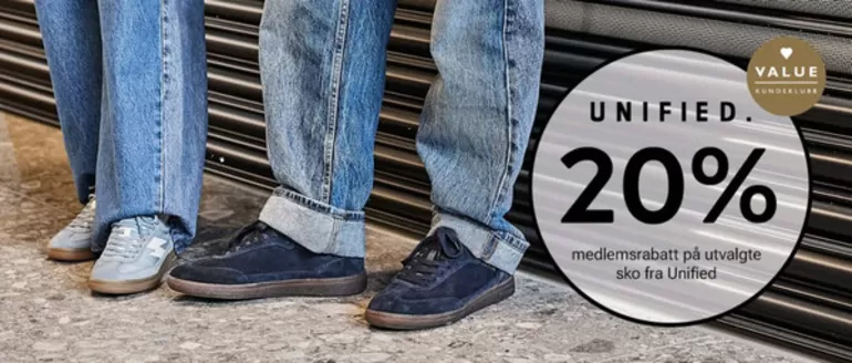 Eurosko-katalog i Songdalen | Medlemstilbud! 20 % på utvalgte sko fra Unified | 2026-03-03T00:00:00.000Z - 2026-03-15T00:00:00.000Z