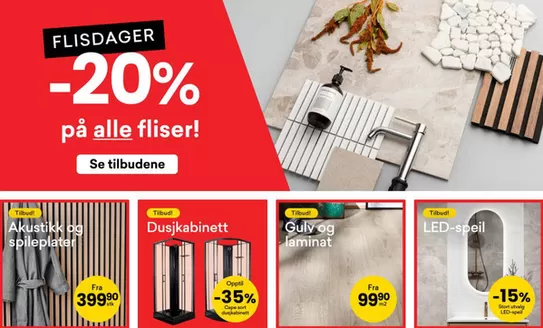 Right Price Tiles-katalog i Bodø | Får du nå -20% på ALLE= Fliser, Mosaikk, Naturstein | 2026-03-06T00:00:00.000Z - 2026-03-15T00:00:00.000Z