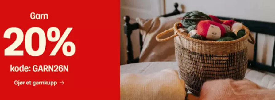 Adlibris-katalog i Vestby | 20% rabatt på ALT garn i nettbutikken | 2026-03-06T00:00:00.000Z - 2026-03-17T00:00:00.000Z