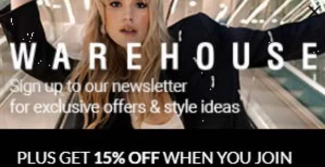 Warehouse -katalog i Alta | 15% off when you join | 2026-03-09T00:00:00.000Z - 2026-03-22T00:00:00.000Z