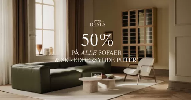 Bolia-katalog | 50% PÅ SOFAER OG SKREDDERSYDDE PUTER | 2026-03-25T00:00:00.000Z - 2026-04-05T00:00:00.000Z