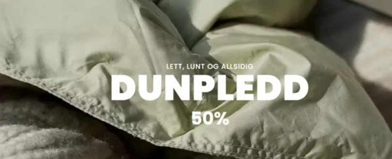 Hansen & Dysvik-katalog | Dunpledd 50% | 2026-03-25T00:00:00.000Z - 2026-04-05T00:00:00.000Z