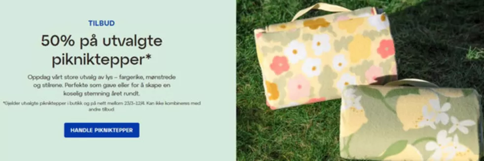 Lagerhaus-katalog | 50% på utvalda picknickfiltar | 2026-03-25T00:00:00.000Z - 2026-04-12T00:00:00.000Z