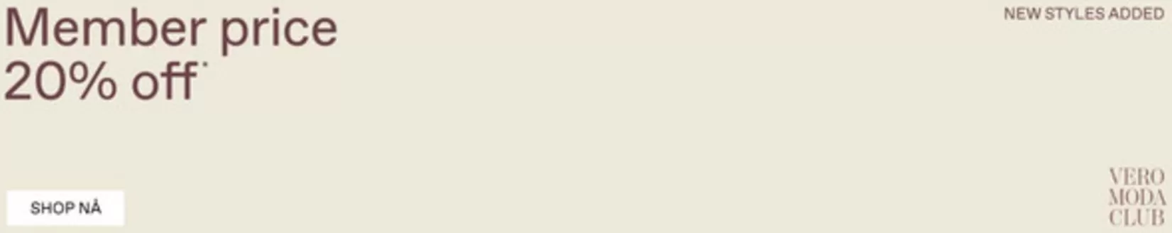 Vero Moda-katalog i Fredrikstad | Member price 20% off | 2026-03-30T00:00:00.000Z - 2026-04-12T00:00:00.000Z