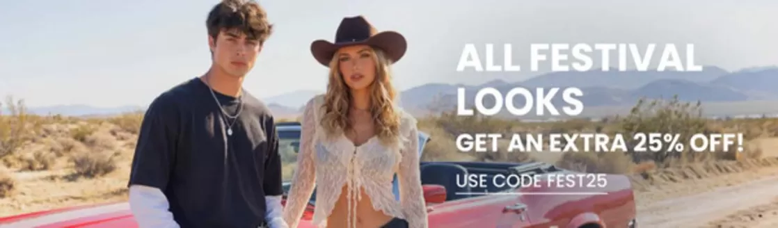 Forever 21-katalog | All festival looks extra 25% off, code 'FEST25' | 2026-03-31T00:00:00.000Z - 2026-04-12T00:00:00.000Z
