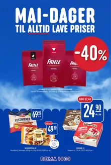 Rema 1000-katalog i Årland | Nye tilbud å oppdage | 2026-05-01T00:00:00.000Z - 2026-05-31T00:00:00.000Z