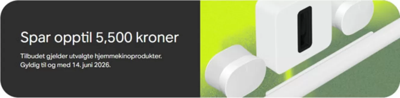 Sonos-katalog i Kløfta | Sonos Promo | 2026-06-09T00:00:00.000Z - 2026-06-14T00:00:00.000Z