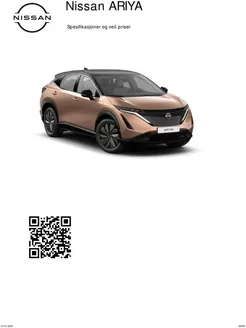 Nissan-katalog i Kongsberg | ARIYA Kundeprisliste | 2026-06-25T00:00:00.000Z - 2026-07-09T00:00:00.000Z